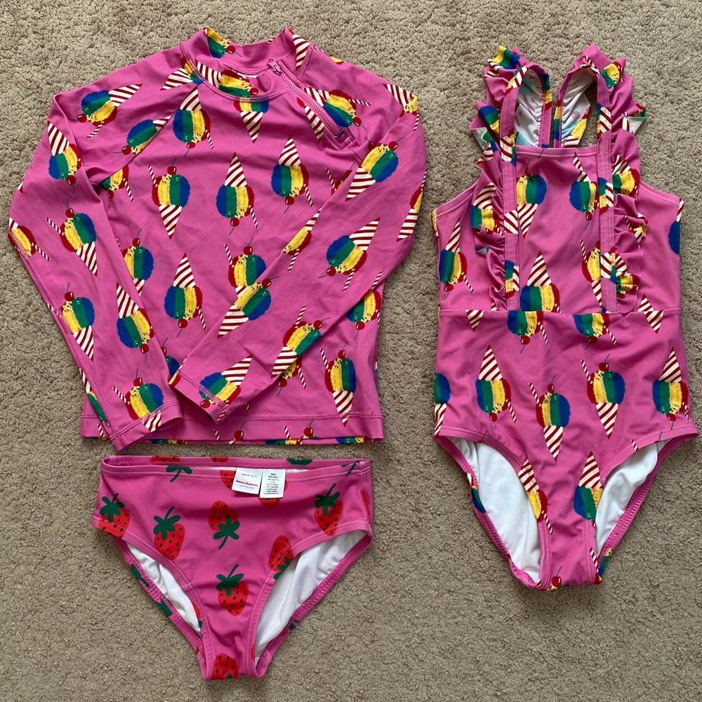 Hanna Andersson Rash Guard and Swimsuit Size 10